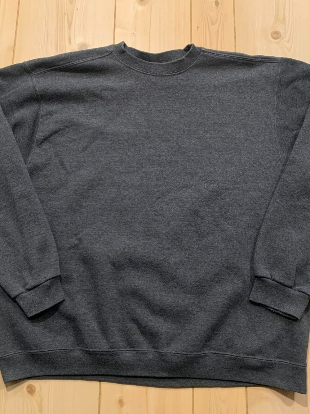 Vintage Y2K Pluma Outdoors Retro Casual Solid Blank Gray Sweatshirt Size 2X 2XL